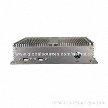 Sized 214 x 200 x 55mm industrial fan-less mini PCs